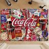 C-COCA Logo C-COLAS Hallway Carpet Retro Multiple Choice Living Room Kitchen Rug Non-Slip Welcome Rug