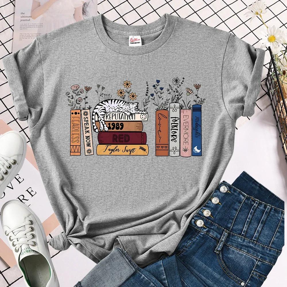 Vintage Taylor's Version Shirt Alben als Bücher T-Shirt Musikalbum Midnight Folklore Evermore Tees Anti Hero für Fans Tops Geschenk
