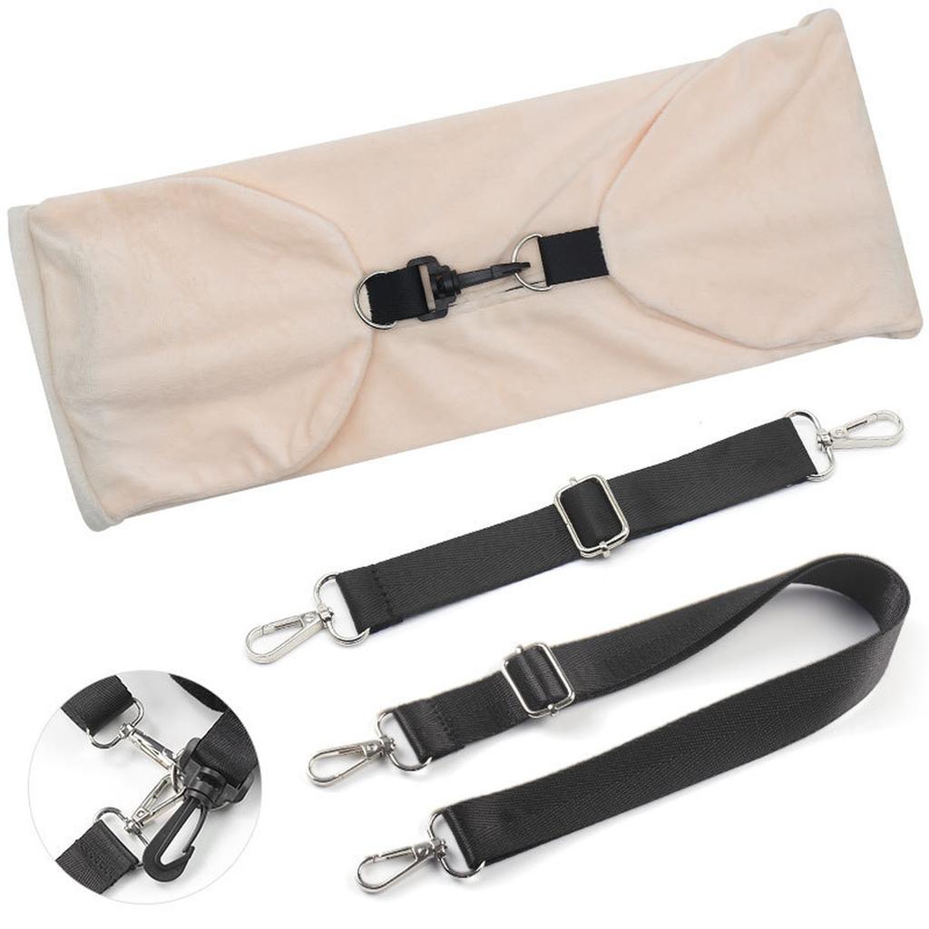 Travel neck pillow U-shaped, adjustable soft wool cover, can be filled with clothing for comfort