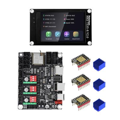 Placa de controle para máquina de gravação MKS DLC32 V2.1, controlador offline GRBL de 32 bits com tela LCD TS35, driver de motor TMC2209
