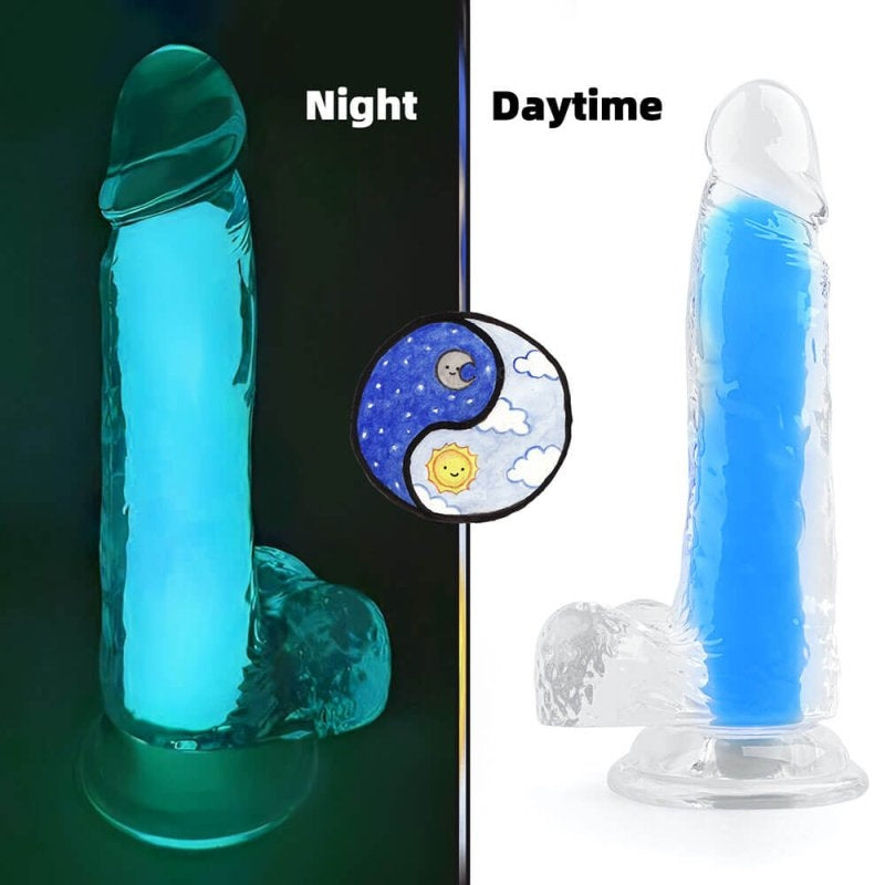 Gode phosphorescent Color Glow 15 x 4.5cm Bleu - ClearlyHorny - GODE COULEUR & GIRLY