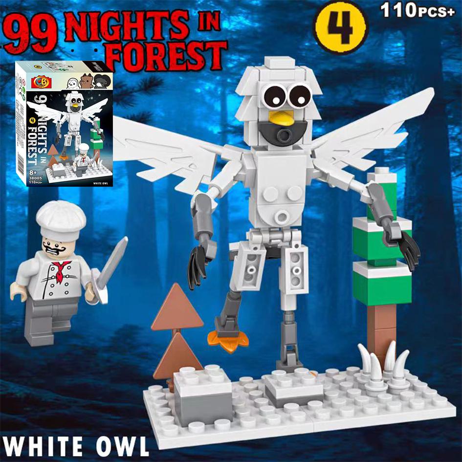 99 Nights in The Forest Figures Toy Figurine Building Block Monster Deer Hunting Scene Blocks Collection Model Kids Toys Gift