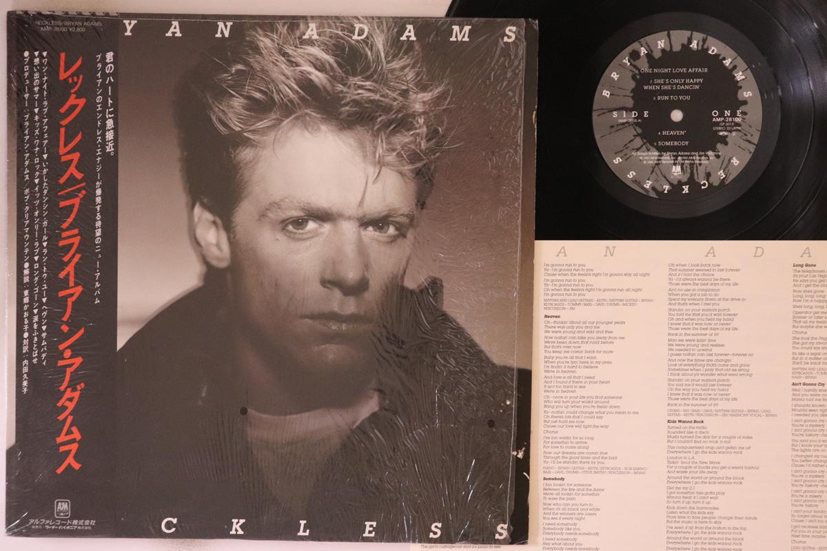

LP Record BRYAN ADAMS - Reckless AMP28100 A&M 1984 Japan Obi Rock Used