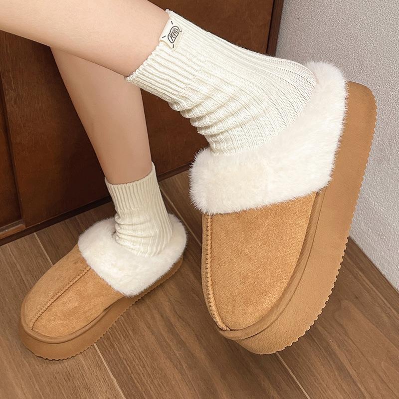New Thick-soled Shoes for Women, Anti-slip, Breathable and Warm Slippers, Snow Boots and Cotton Shoes