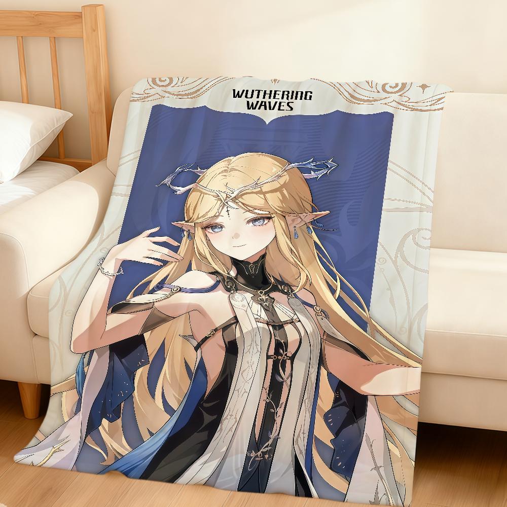 game Wuthering Waves Cartethyia Flannel soft warm plush blanket for sofa living room pet hogar bedroom gift home Car portable