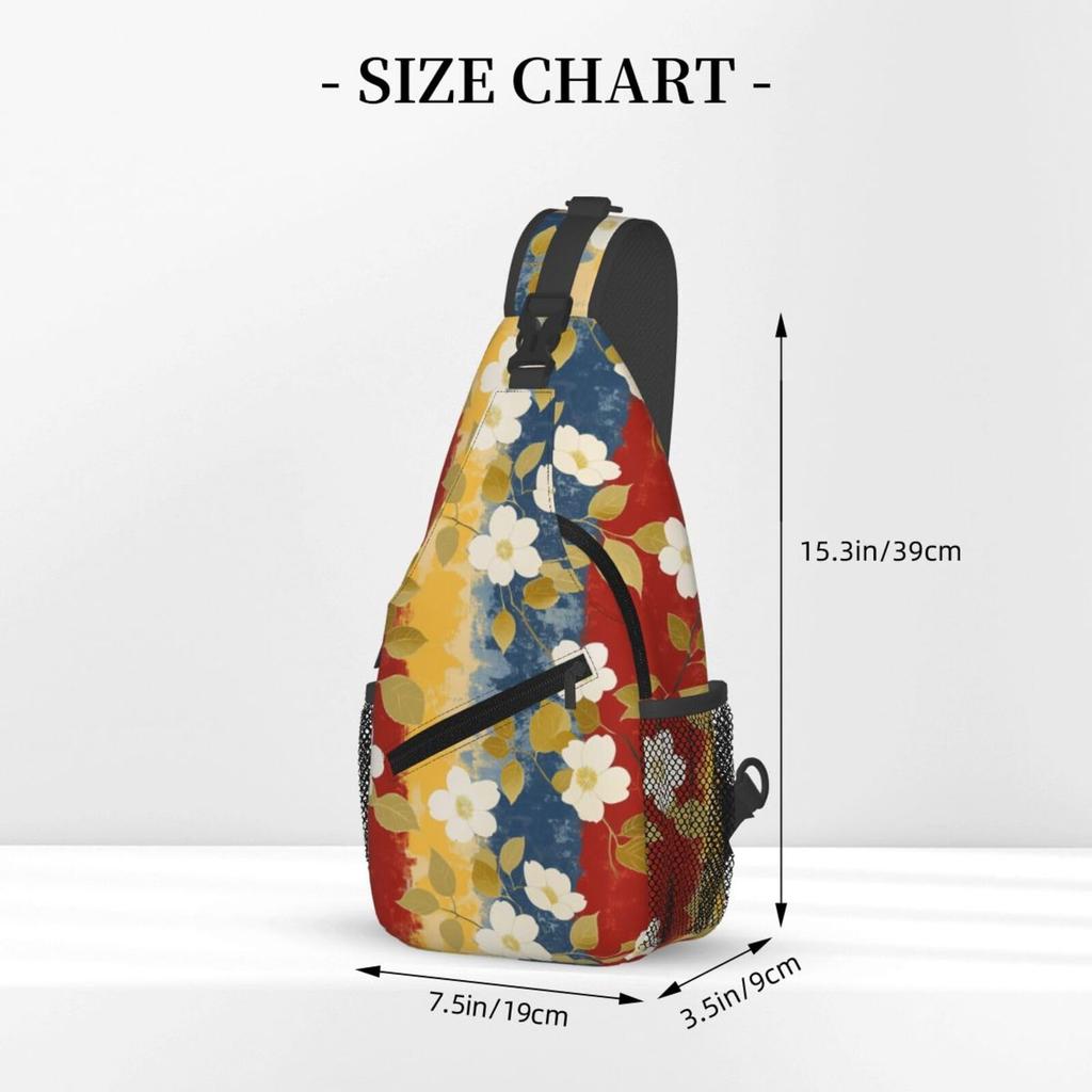 DADABULIU Floral and Cherry Blossom Pattern Crossbody Shoulder Bag for Men and Large Perfect for and School Japanese-style Women, Capacity,
