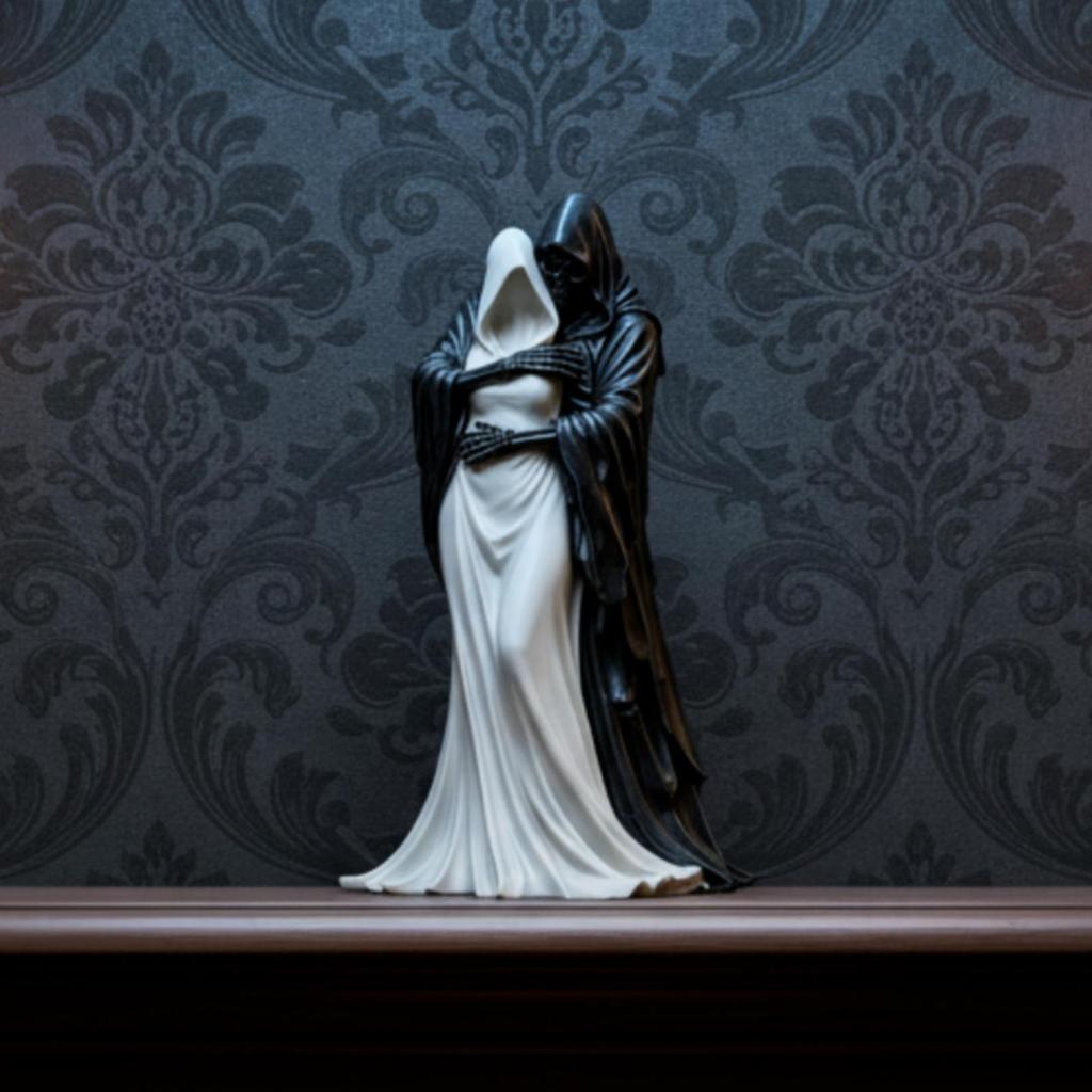 Death and the Dark Queens Figurine Halloween Grim Reaper Statue Somber