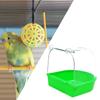 Bird Bath Box Bird Bathtub Birds Parrot Bath House Hanging Bath Tub for Lovebirds Budgie Budgerigar Water Bowl Cockatiel