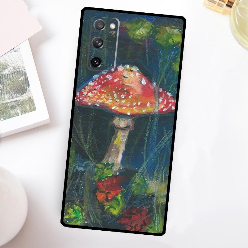 Mushroom Aesthetic Phone Case For Samsung Galaxy S23 S24 Ultra S22 S20 S21 FE Note 20 10 S8 S9 S10 Plus Cover