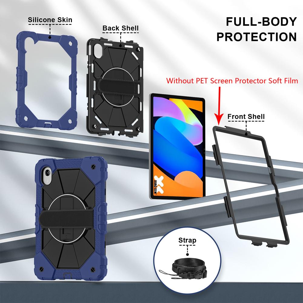Silicone+PC Tablet Cases for 11'' Lenovo IDEA TAB/Tab M11/XiaoXin Pad 11 2025 Case 331FC/335FC/330FU Cover Rotate Stand Shell