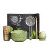 5pcs Traditional Bamboo Ceramic Japanese Matcha Tea Set Food Grade with Spout Matcha Whisk Set Reusable Safe Match Bowl Stirring