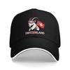 Unisex Women Swiss Switzerland Flag Hats Stylish Baseball Cap  Sun Hat Golf Headewear Adjustable Fit