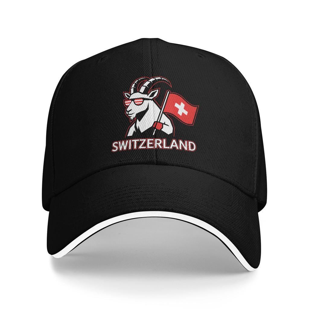 Unisex Women Swiss Switzerland Flag Hats Stylish Baseball Cap  Sun Hat Golf Headewear Adjustable Fit