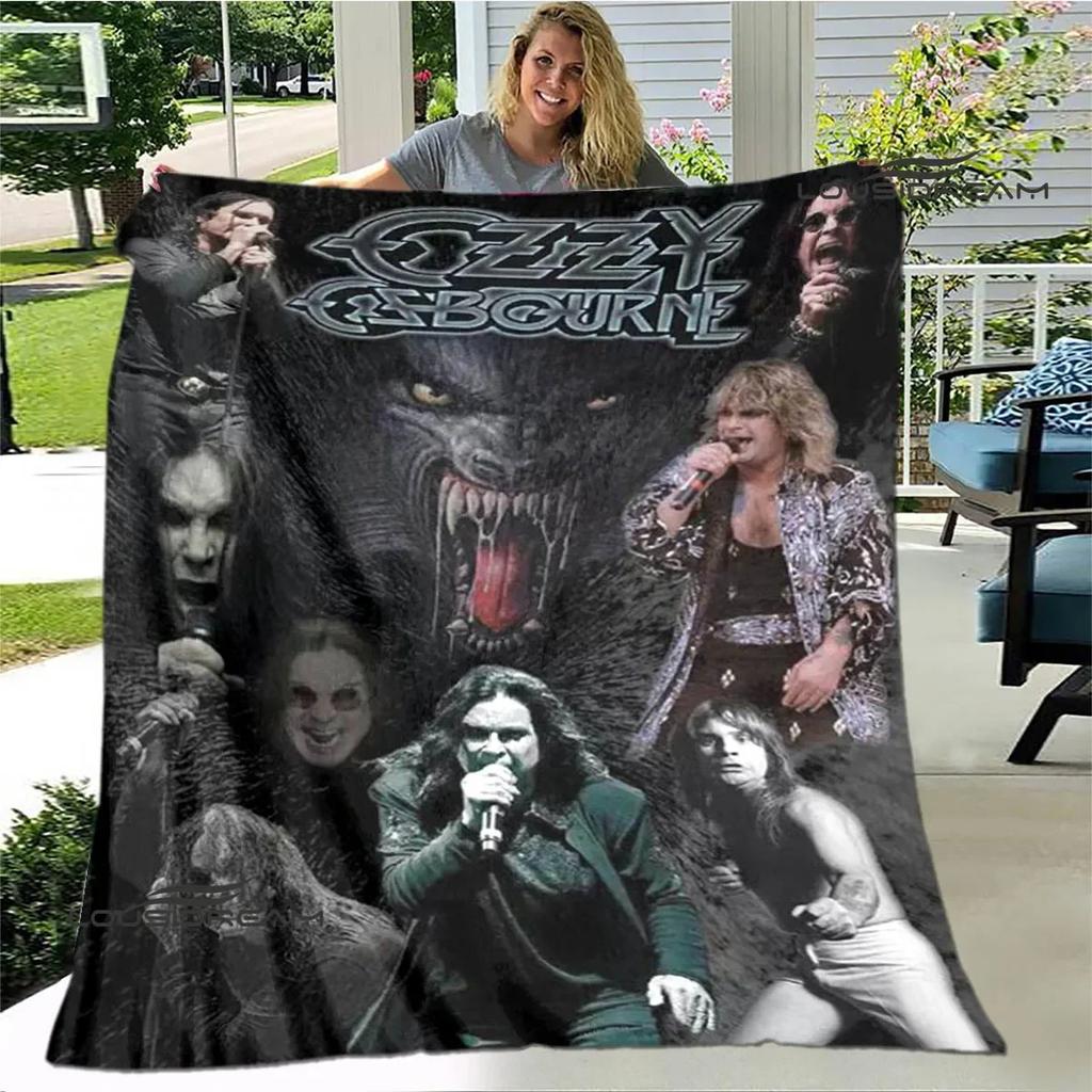 Ozzy Osbourne Retro-Druckdecken zum Warmhalten, weich und bequem, für Zuhause, Reisen, Bettdecke, Bettbezüge, Geburtstagsgeschenk