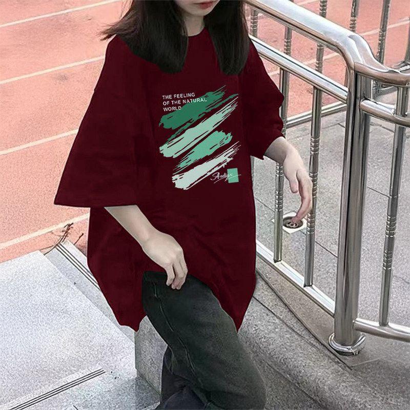 2026 New Style Loose-Fitting Slimming Ins Half-Sleeve Top 150kg Summer Women's Plus-Size Niche Fat Mmt Short-Sleeve T-Shirt
