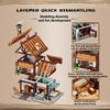 New Medieval Series Tailoring Shop Assembly Lighting Building Blocks Model Wooden House Decoration Toys Birthday Gift