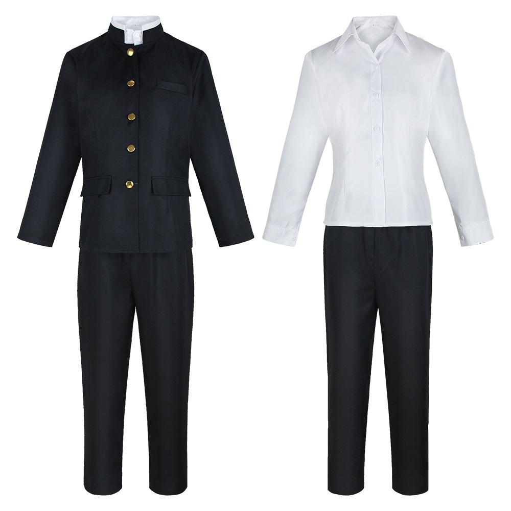 Chainsaw Man Black Suit Cosplay Costume, Aki Hayakawa & Denji Uniform Casual Business Black Suit Outfit