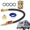 8pcs RV Winterizing Kit 17 Inch Hose Anti-Freeze Adapter Connector Winter RV Antifreeze Pump Kit With Shut-off Valve Nozzle