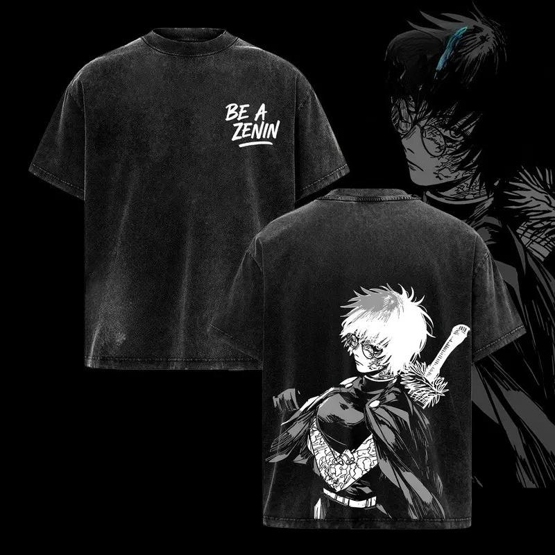 

Zenin Maki Jujutsu Kaisen Одяг Чоловіки Жінки Манга Футболки Вінтажна Прана Футболка Повсякденна Бавовняна Футболка Харадзюку Чоловіча Вільна Футболка M чорний