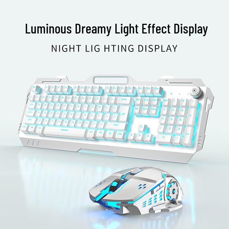 GX810 White Wireless Gaming Keyboard & Mouse Combo