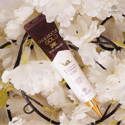 Crema para ojos ASHMI Snail Gold (40 ml x 4) – Cuidado de doble función antiarrugas y blanqueador