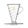 Tarachine Conical 30 Single Steep Angle Coffee Dripper, Transparent, Single-Cup Capacity, Includes Measuring Spoon and Paper Filter (Clear)