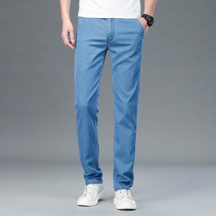 

Men s High Waist Trousers Mulberry Silk Cotton Soft Skin-friendly Smooth and Thin 28