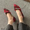 Dámske kockované mokasíny Topánky módne slip on Penny mokasíny Pohodlné ploché topánky Pracovné šoférske topánky na večierky Ľahké Ležérne spoločenské topánky so špičkou
