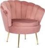 Angel Shell Armchair For The Living Room, Pink Velvet, Modern