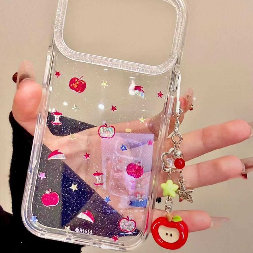 Korean ins gilt star apple suitable for iphone17promax double layer apple 16pro mobile phone case