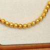 Chinese Sand Gold Fu Character Spacer Beads for DIY Bracelets, Pendants, Necklaces & Handmade Jewelry