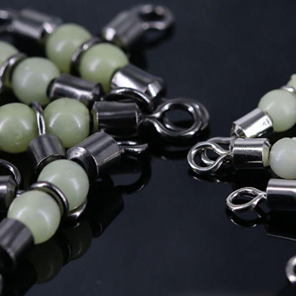 Swivels Bearing Connector Fishing Swivel Solid Ring Fishing Tackle Luminous Beads Fishing Connector