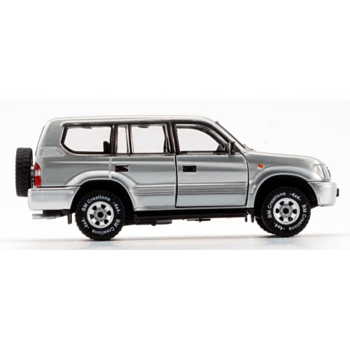 BM CREATIONS 1/64 Scale Toyota Land Cruiser Prado LC95 Silver (LHD) Finished Product