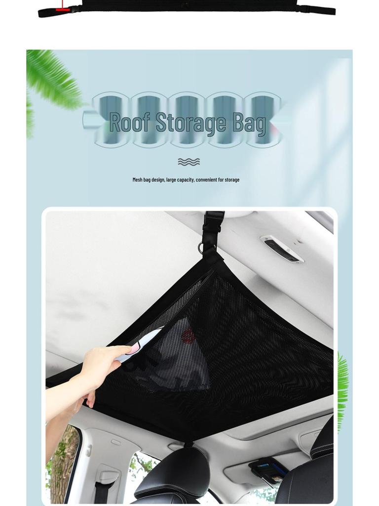 Adjustable Double-Layer Roof Storage Net for SUVs and Tents