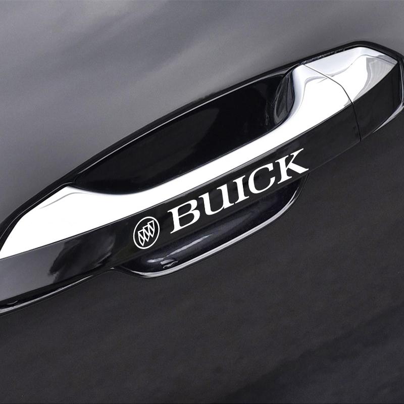 4Pcs Car Door Handle Stickers Tire Rear View Mirror Decals For Buick Verano Velite Lesabre Riviera Avenir GL6 GL8 Envision Excelle