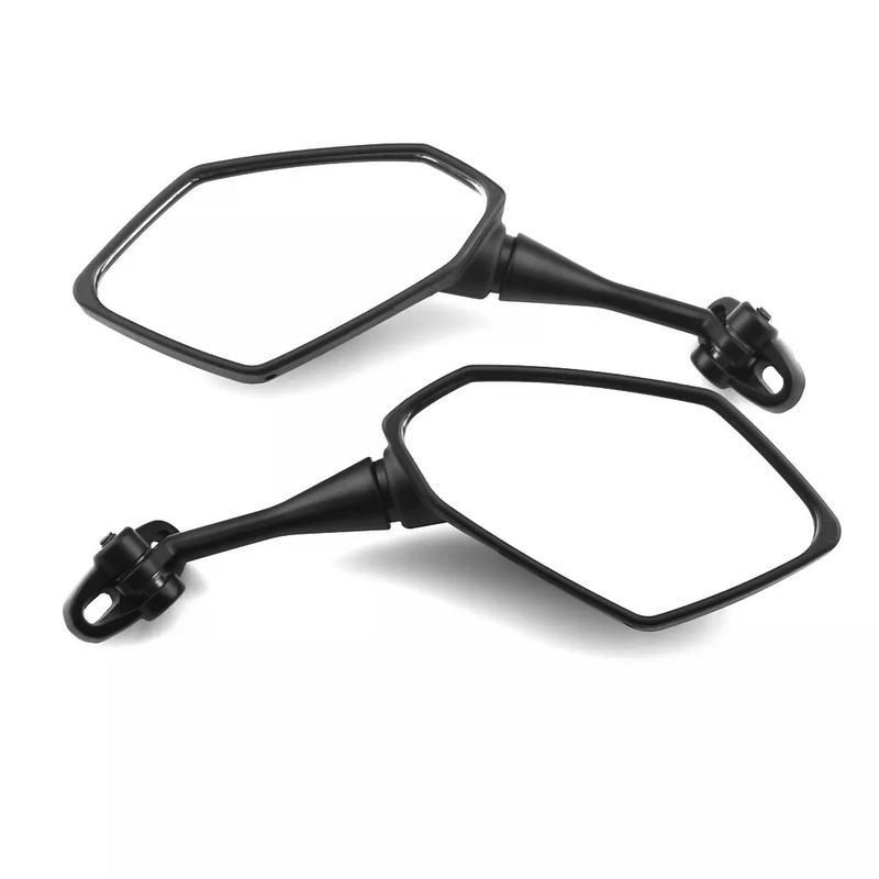 1 Pair Rearview Mirror Fit for Honda CBR600F4 CBR600F4I CBR600RR Kawasaki Ninja 250R Hyosung GT125R GT250R GT650R GT650S Black