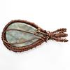 Natural Labradorite Pendant Quality 106 ct Copper Wrapped Pear Cut Gemstone Jewelry Gift