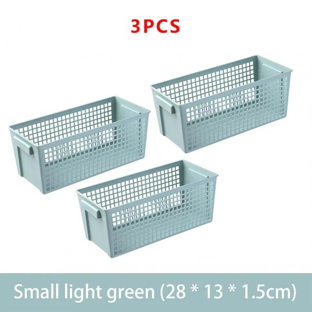 Multi-Purpose Storage Basket Snacks Storage Hollow Rectangular Ins Storage Box Basket Sorting Sundries Plastic Basket