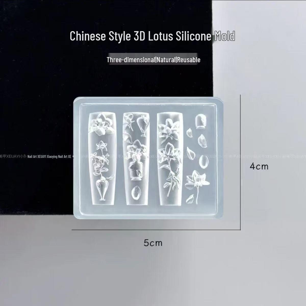 

3D Lotus Flower Silicone Molds for DIY Nail Art