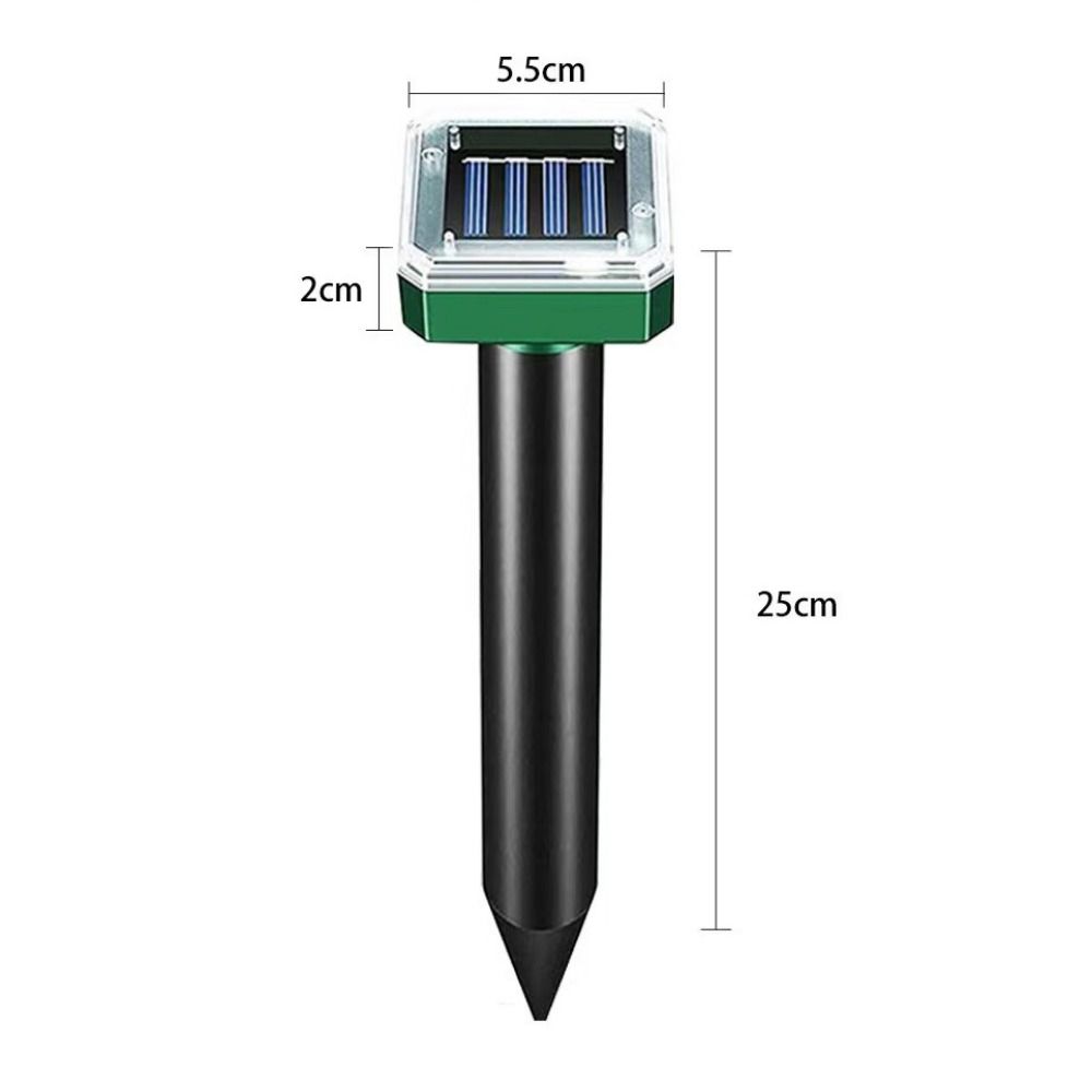 Radiation-Free Solar Ultrasonic Mole Repeller Solar Powered Rodent Deterrent Mouse Repeller Garden