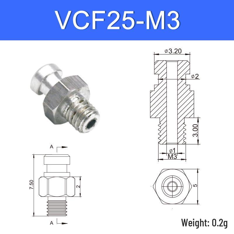 Vacuum Suction Cup Connector VM-G1 Threaded Barb Pneumatic Nozzle Adapter