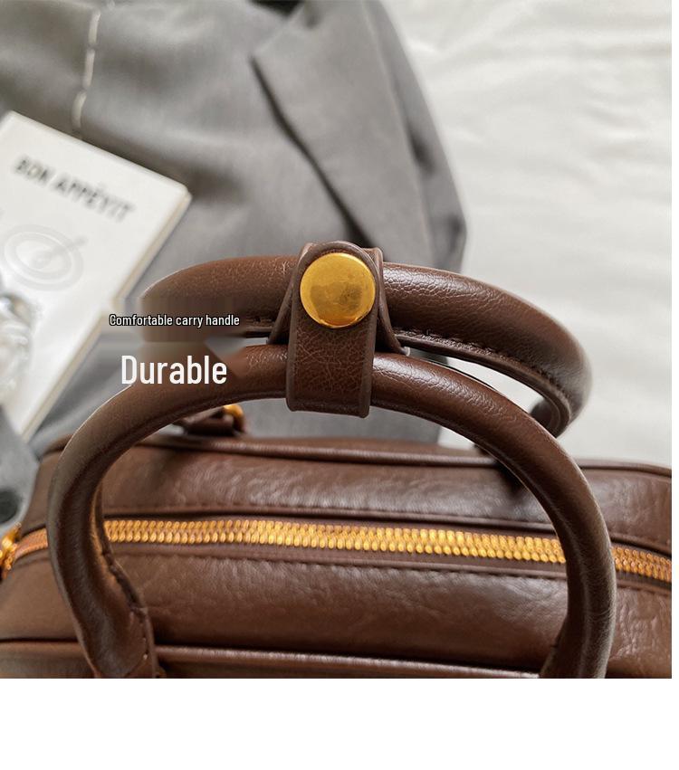 Maillard Retro Women's Bowling Bag: Versatile, Fashionable Autumn/Winter Handbag for Single Shoulder or Crossbody Use.