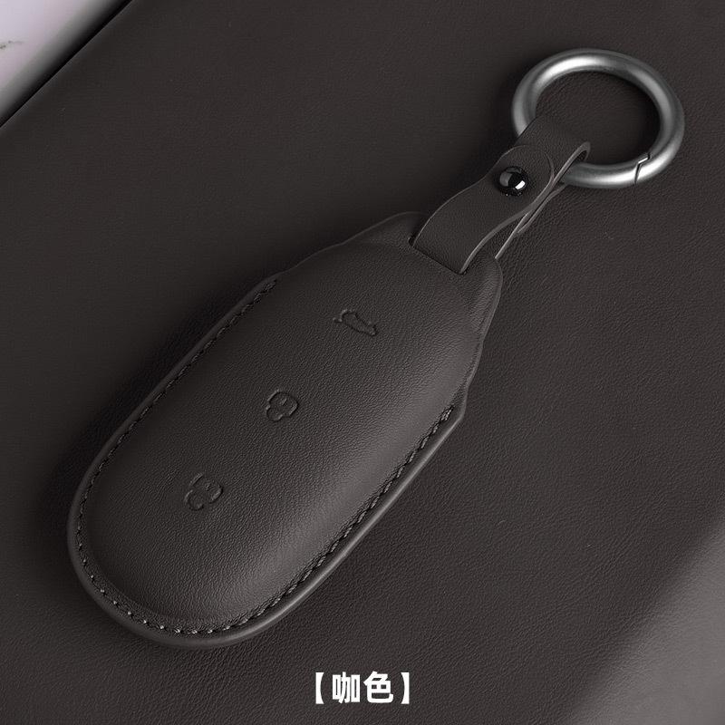 For Li Lixiang L9 Ultra L8 L7 Pro Mega Car Key Cover Keychain Cover Nappa Leather Protective Shell Fob Key Fob Case Accessories