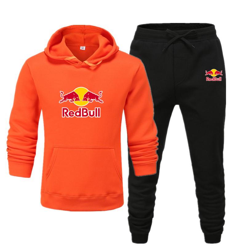 Red Bull Men/women Sportswear Sets Spring Autumn Brand Hooded Sweatshirt Casual Tracksuit Men 2 Piece Hoodies + Pants Men Clothing