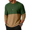 Mens Long Sleeve Crew Neck Knit Pullover Casual Loose Fit Lightweight Breathable Top for Everyday Wear