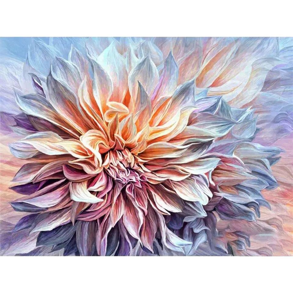 5D Diamond Painting Beautiful Flower Rhinestone Picture Kit Full Diamond Embroidery Mosaic Gift DIY Home Decoration