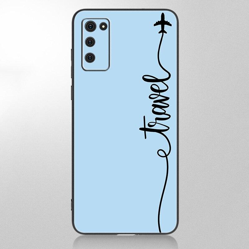 Lustige Reise Karte Telefon Fall Für Samsung Galaxy A12 A02S A22 A32 A52 A72 A71 A51 A41 A31 A21 A11 A50 a70 A10S A20S Schwarz Abdeckung
