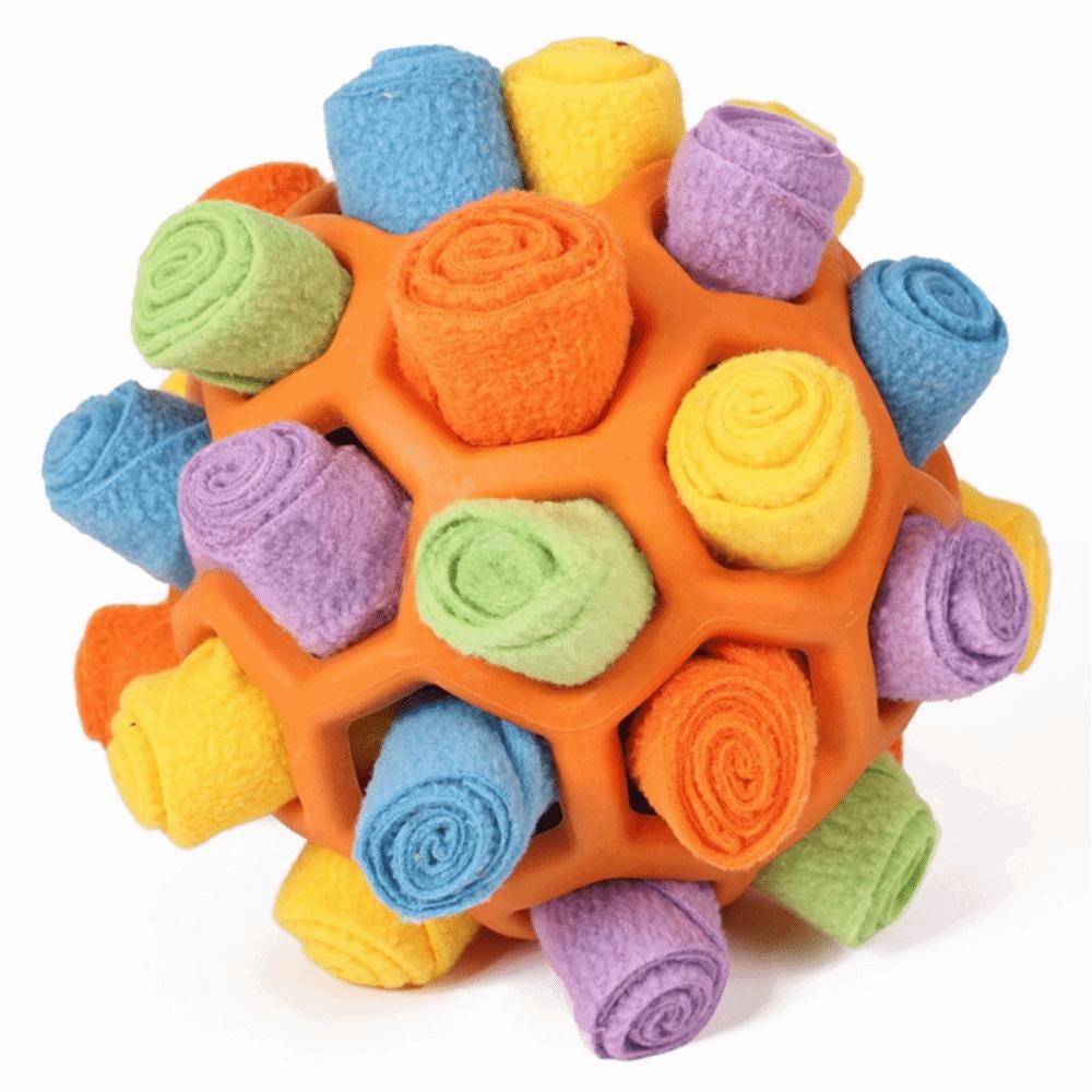 Polar Fleece Interactive Snuffle Durable Hiding Food Dog Snuffle Ball Portable Interactive Puzzle Dog Natural Foraging Skills