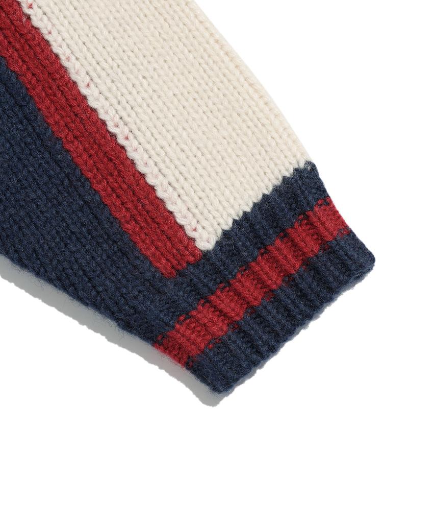 Niceghostclub Skull Cowichan Sweater_Navy(Ng2Efuk680A)