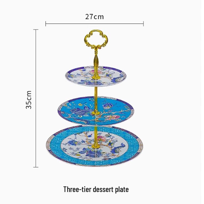 European Style Ceramic Afternoon Tea Dessert Stand